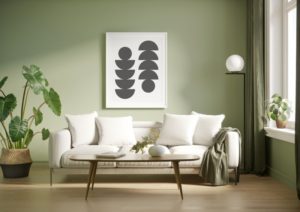 living room painted green according to interior paint color trends