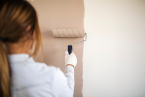 a person painting their home’s interior